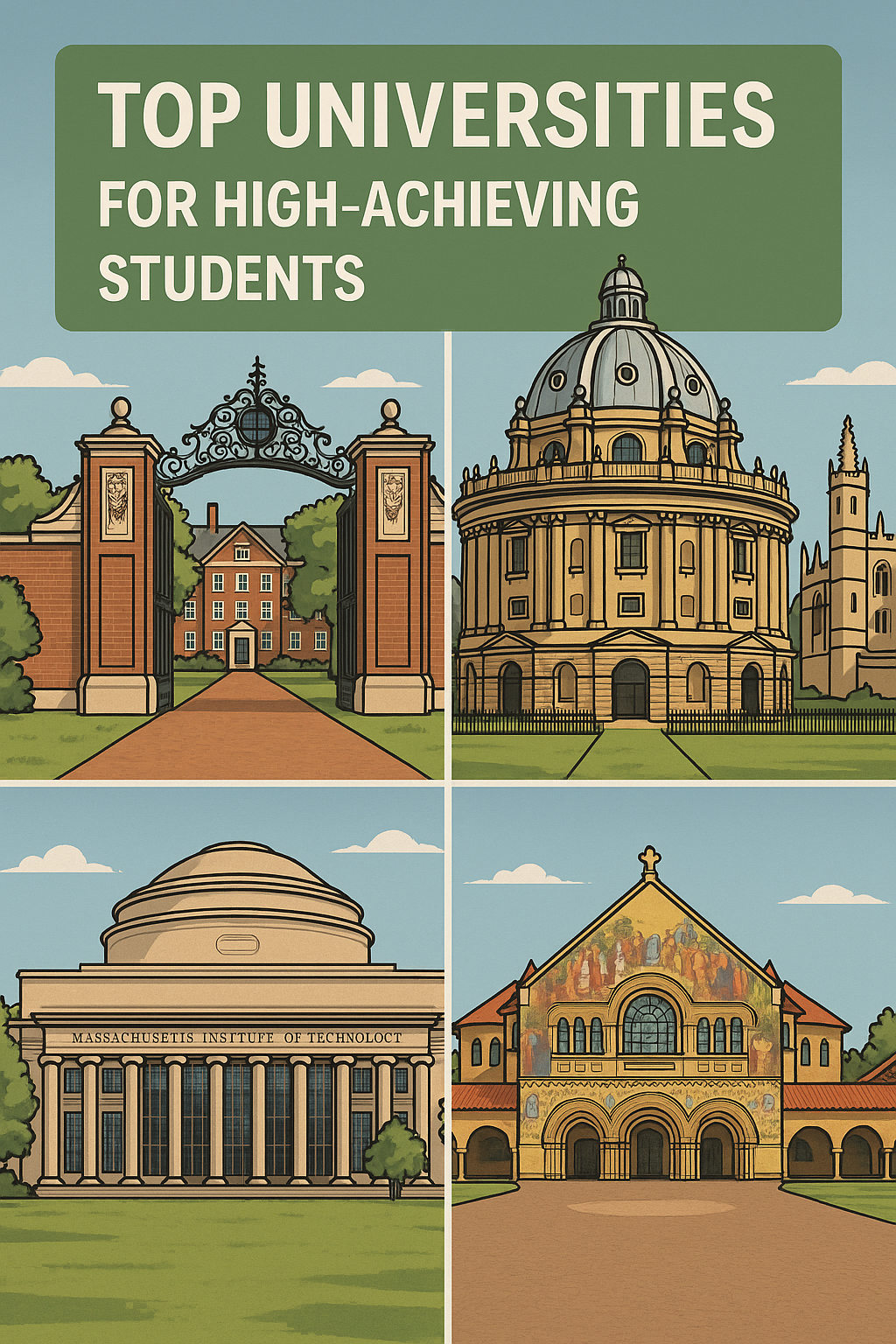 Visual of top universities for high-achieving students